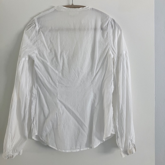Converse white semi-sheer summer 100% lightweight cotton boho top size S - Picture 4 of 7